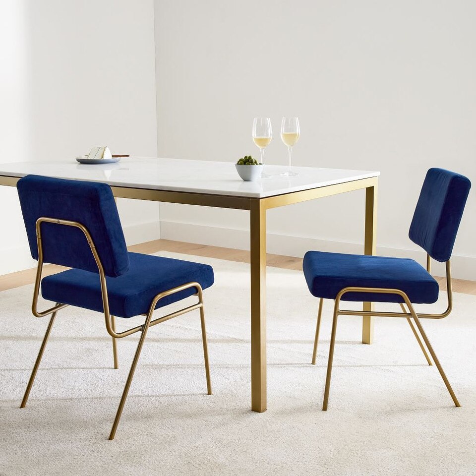 Wire Frame Upholstered Dining Chair West Elm UK